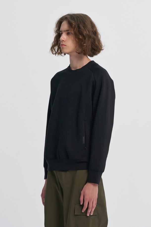 BROMPTON LONDON - 스웨트셔츠 - RAGLAN CREWNECK SWEATSHIRT - BLACK (P233MTS110)