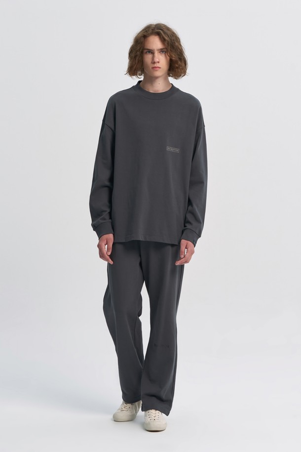 BROMPTON LONDON - 캐주얼팬츠 - EMBROIDERED LOGO SWEAT TROUSERS - D/GREY (P233UPT232)