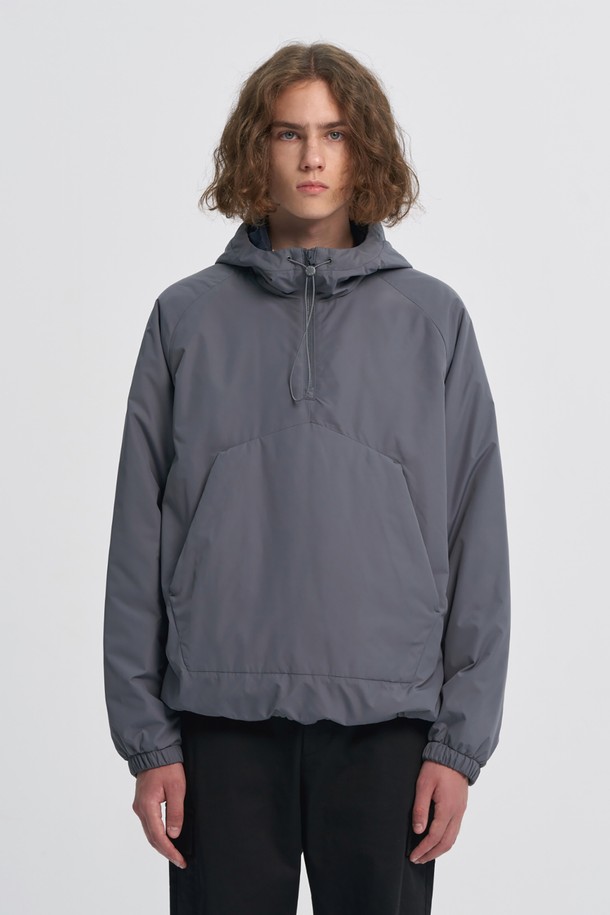 BROMPTON LONDON - 다운/패딩 - LIGHTWEIGHT HOOD PADDED ANORAK - CHARCOAL (P233MPD221)