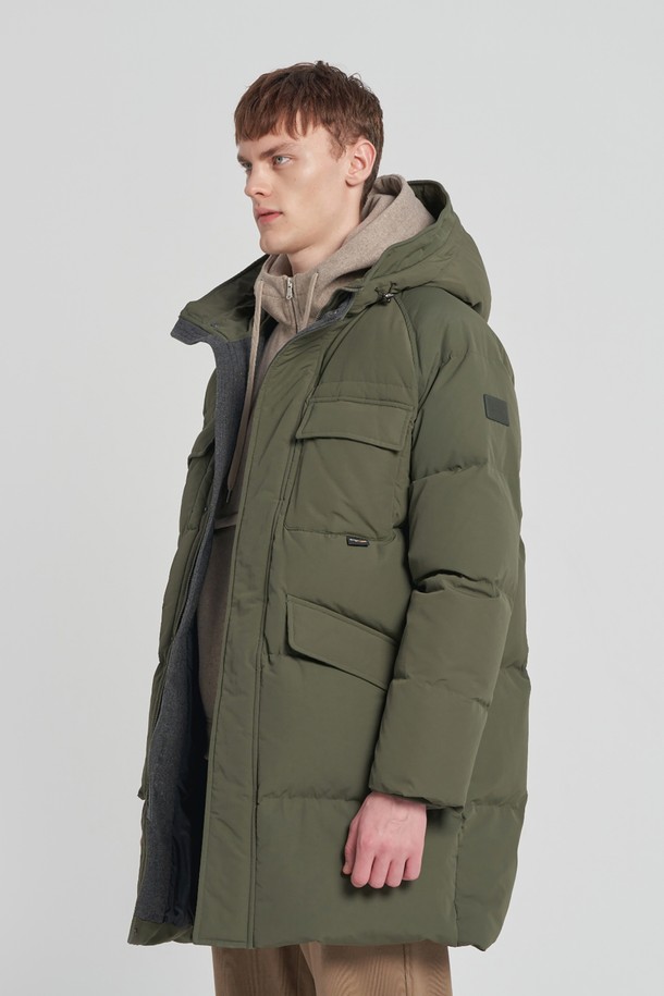 BROMPTON LONDON - 다운/패딩 - RAGLAN HOOD GOOSE LONG DOWN - KHAKI (P234UDW230)