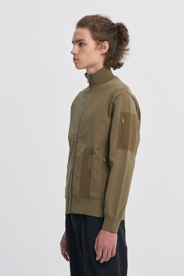 BROMPTON LONDON - 스웨터 - COMMUTER HALF NECK ZIP SWEATER - OLIVE (P233MKT111)