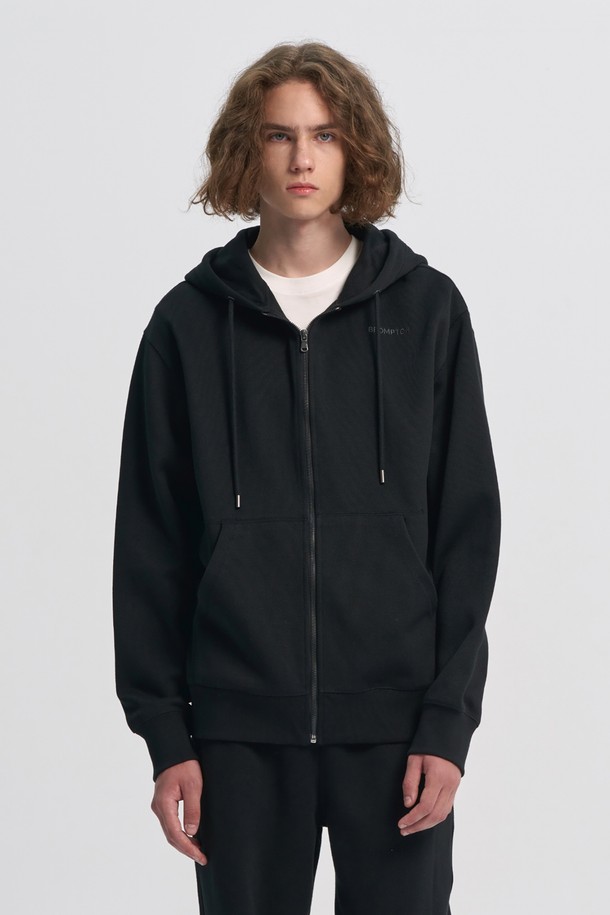 BROMPTON LONDON - 후디 - BASIC FULL ZIP HOODY - BLACK (P233UFT237)