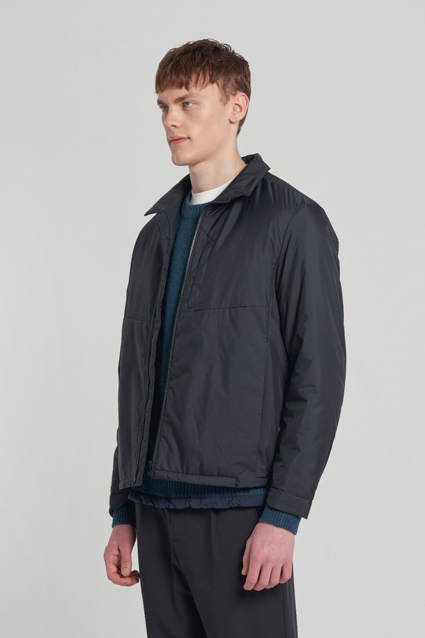 BROMPTON LONDON - 블루종/점퍼 - LIGHTWEIGHT 2WAYS ZIP SHIRT JACKET (ECOLOFT) - BLACK (P233MPD111)