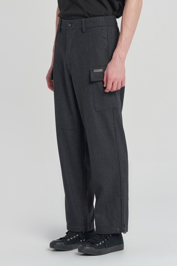 BROMPTON LONDON - 캐주얼팬츠 - WOOL POCKET BANDED JOGGER TROUSERS - M/GREY (P234MPT228)