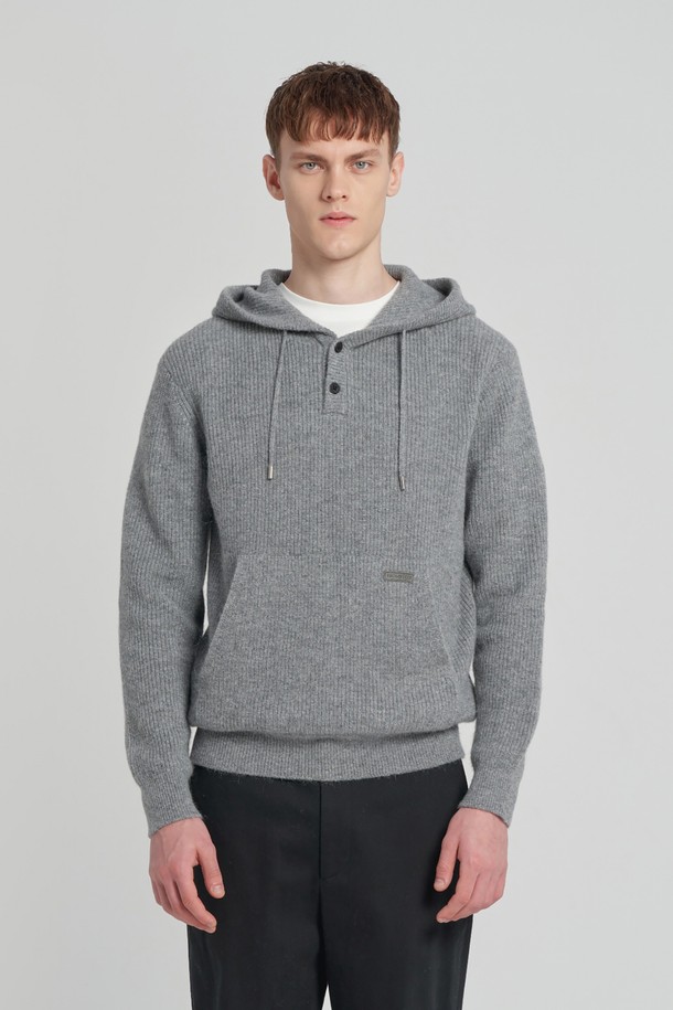 BROMPTON LONDON - 스웨터 - ALPACA HOOD SWEATER - M/GREY (P234UKT225)