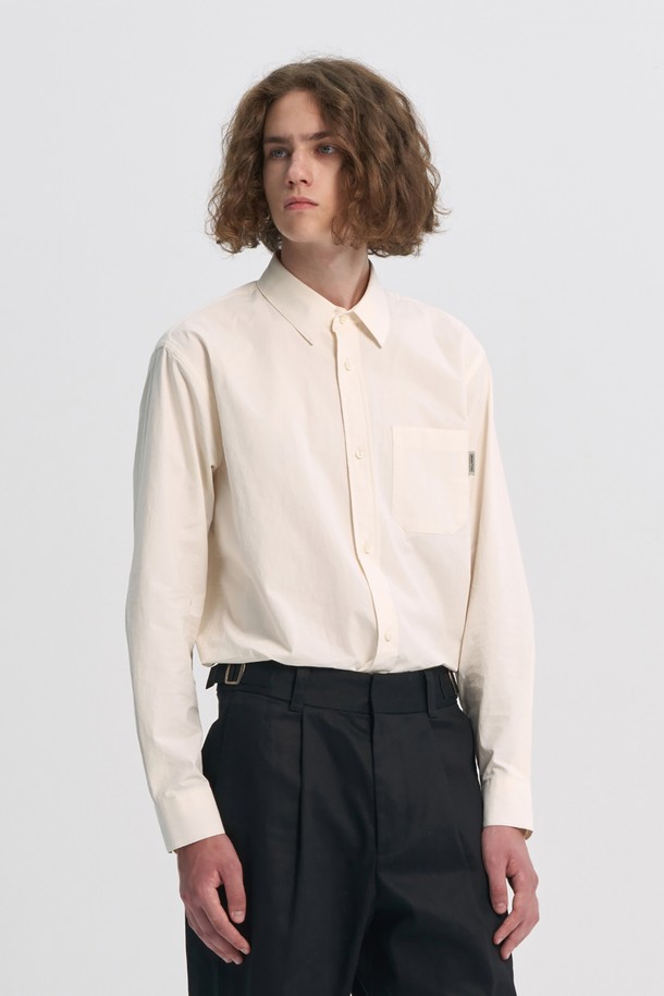 BROMPTON LONDON - 긴팔셔츠 - BASIC COTTON POCKET SHIRT - WHITE (P233MSH220)