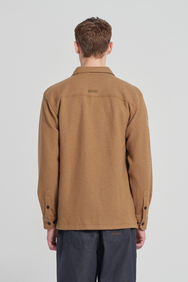 BROMPTON LONDON - 긴팔셔츠 - FLAP POCKET WOOL SHIRT - CAMEL (P233MSH225)