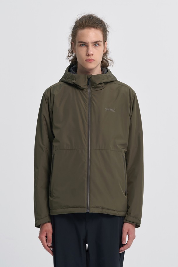 BROMPTON LONDON - 블루종/점퍼 - LIGHTWEIGHT HOOD FULL ZIP JUMPER - KHAKI (P233UPD110)