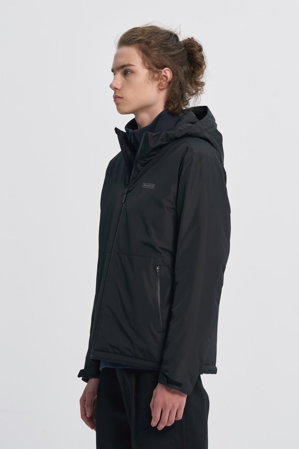 BROMPTON LONDON - 블루종/점퍼 - LIGHTWEIGHT HOOD FULL ZIP JUMPER - BLACK (P233UPD110)