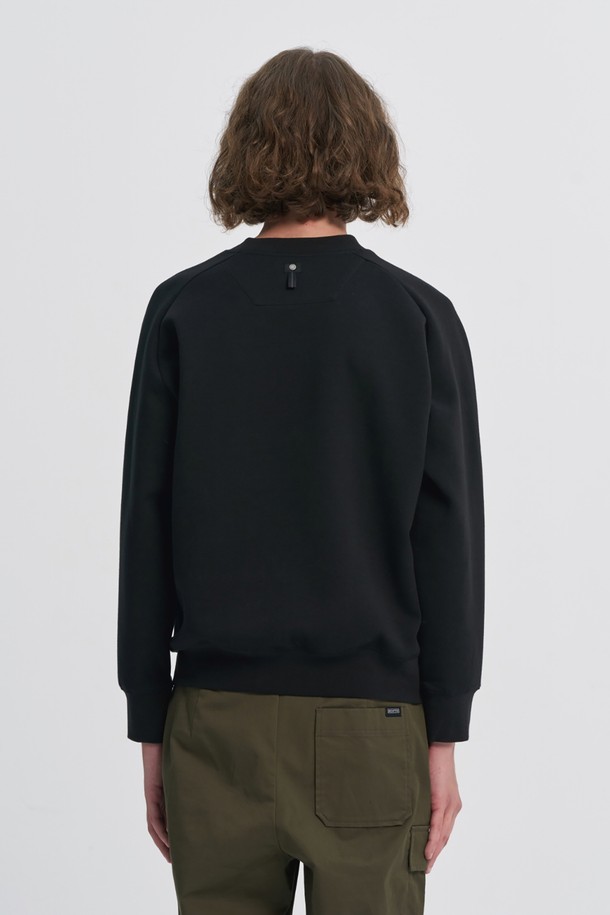 BROMPTON LONDON - 스웨트셔츠 - RAGLAN CREWNECK SWEATSHIRT - BLACK (P233MTS110)