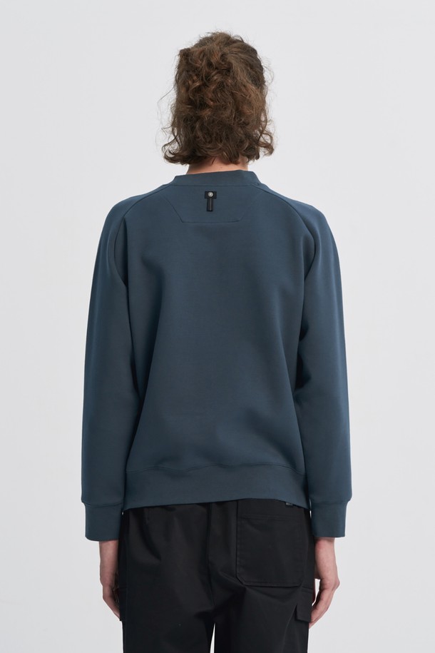 BROMPTON LONDON - 스웨트셔츠 - RAGLAN CREWNECK SWEATSHIRT - T/BLUE (P233MTS110)