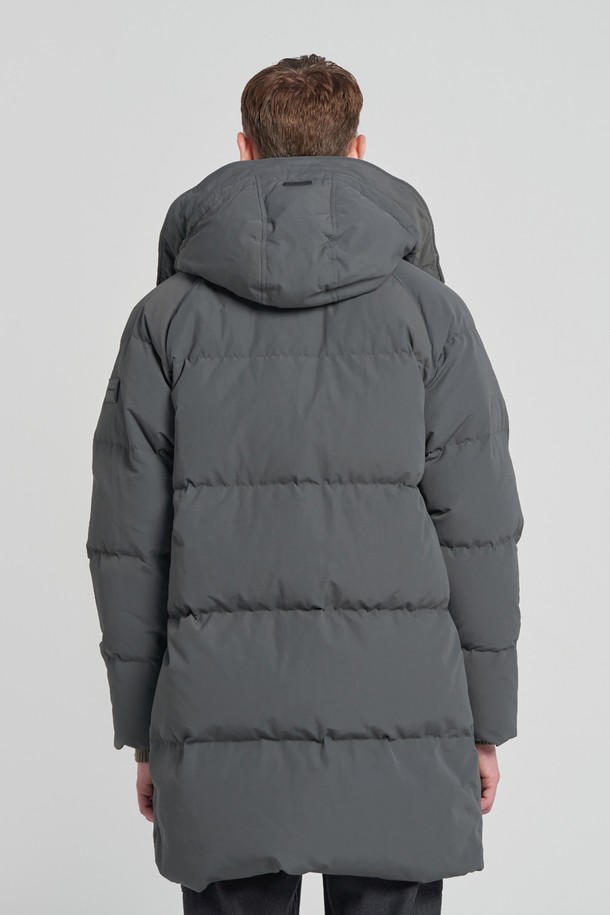 BROMPTON LONDON - 다운/패딩 - RAGLAN HOOD GOOSE LONG DOWN - CHARCOAL (P234UDW230)