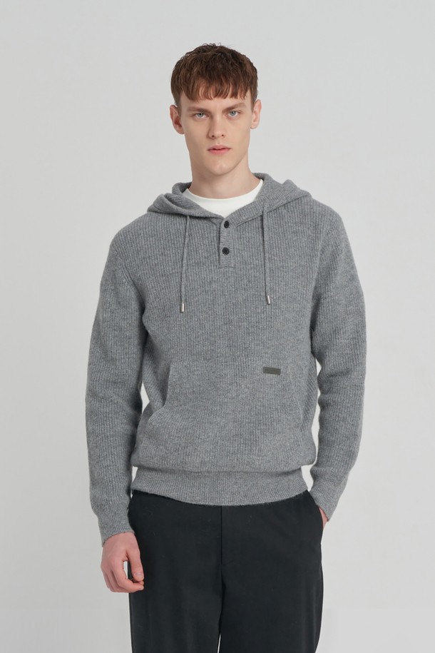 BROMPTON LONDON - 스웨터 - ALPACA HOOD SWEATER - M/GREY (P234UKT225)