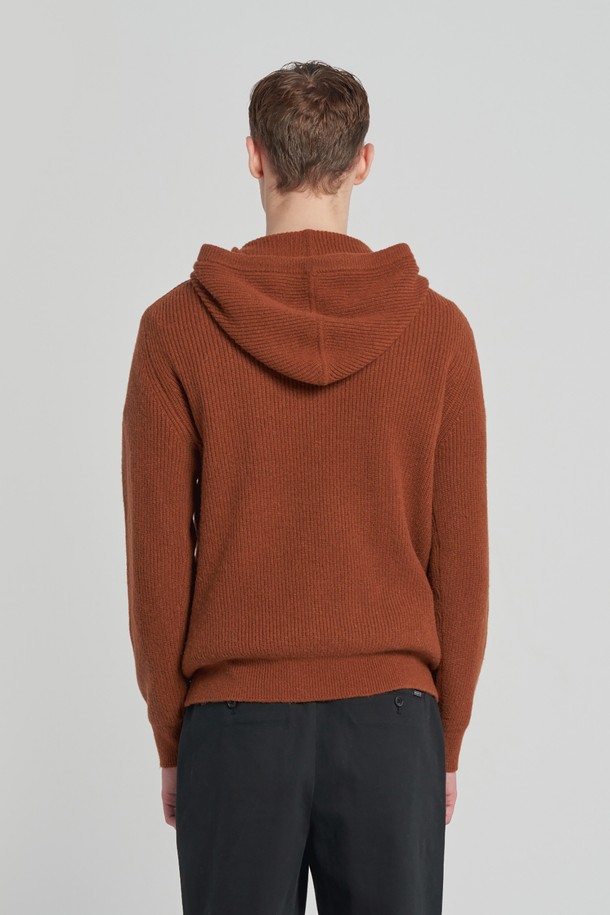 BROMPTON LONDON - 스웨터 - ALPACA HOOD SWEATER - ORANGE (P234UKT225)