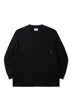 1975 POCKET LONG SLEEVE T-SHIRT - BLACK (P233UTS231)