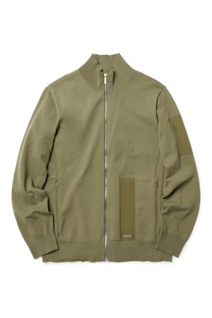 COMMUTER HALF NECK ZIP SWEATER - OLIVE (P233MKT111)