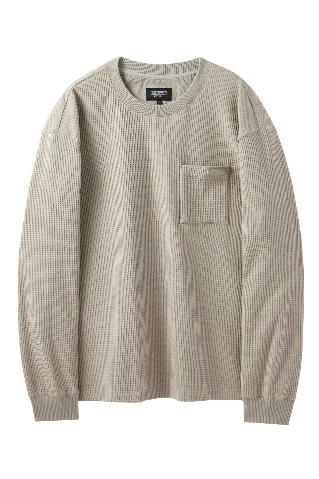 BROMPTON LONDON★WAFFLE ROUND T-SHIRT_2色 WAFFLE ROUND T-SHIRT - L/BEIGE (P243MTS201)_BROMPTON LONDON