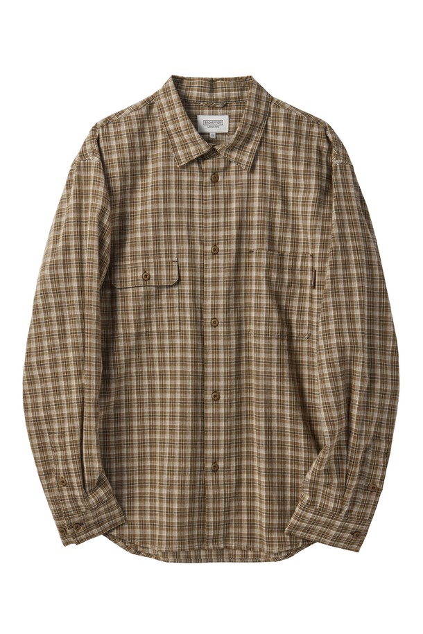 BROMPTON LONDON - 셔츠 - POCKET DETAIL SHIRT - BROWN (P241MSH501)