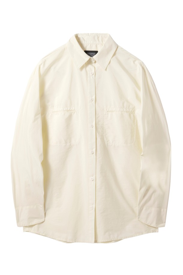 BROMPTON LONDON - 셔츠 - W WAIST STRING LONG SHIRT - L/BEIGE (P241WSH350)