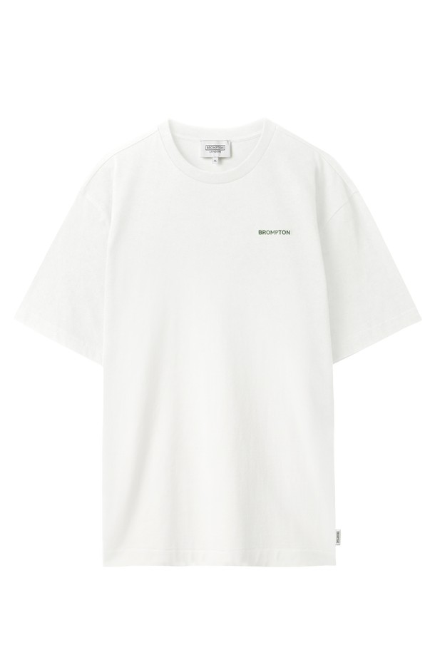 BROMPTON LONDON - 반팔 티셔츠 - BROMPTON LOGO T-SHIRT - WHITE (P242UTS410)