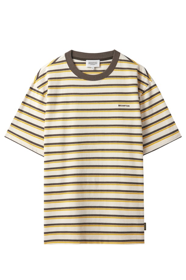 BROMPTON LONDON - 반팔 티셔츠 - STRIPED T-SHIRT - IVORY (P242UTS419)