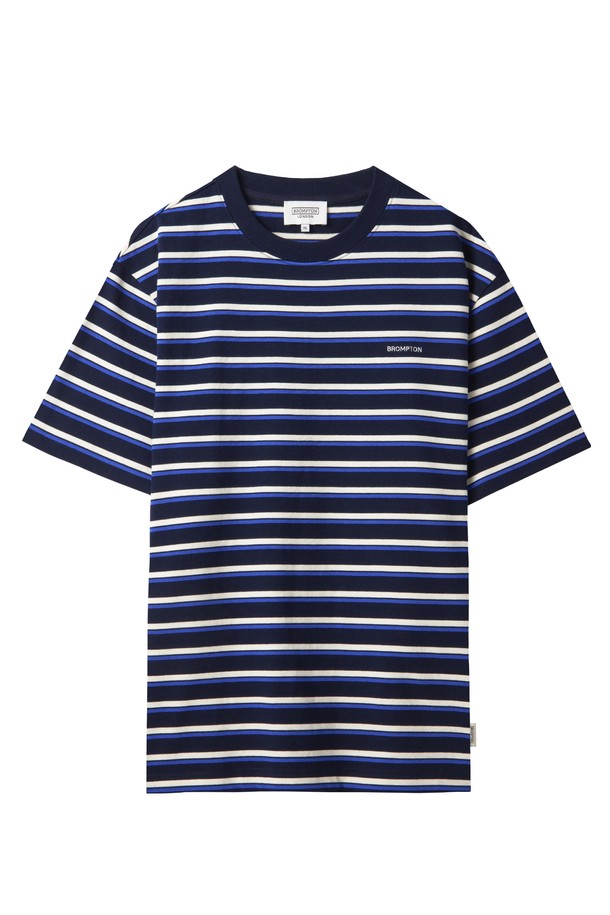 BROMPTON LONDON - 반팔티셔츠 - STRIPED T-SHIRT - NAVY (P242UTS419)