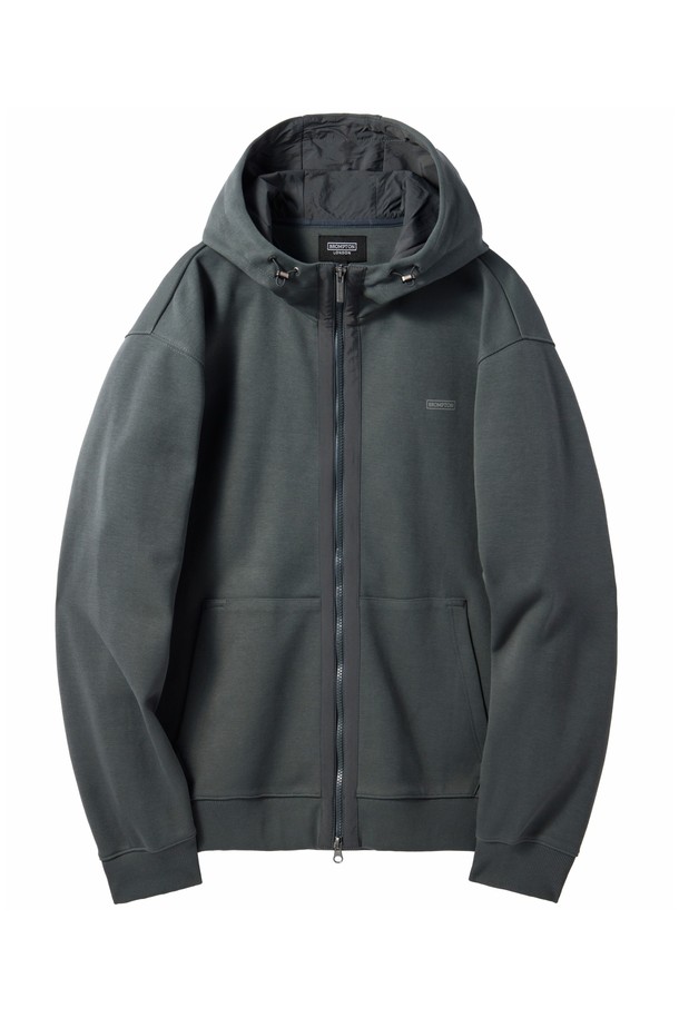 BROMPTON LONDON - 후디 - FULL ZIP HOODED SWEATSHIRT - D/GREEN (P241UFT135)