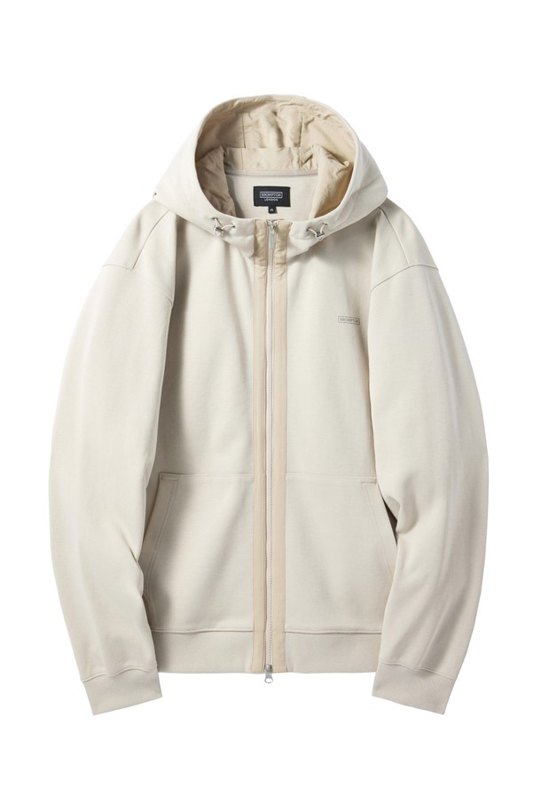 BROMPTON LONDON - 후디 - FULL ZIP HOODED SWEATSHIRT - IVORY (P241UFT135)