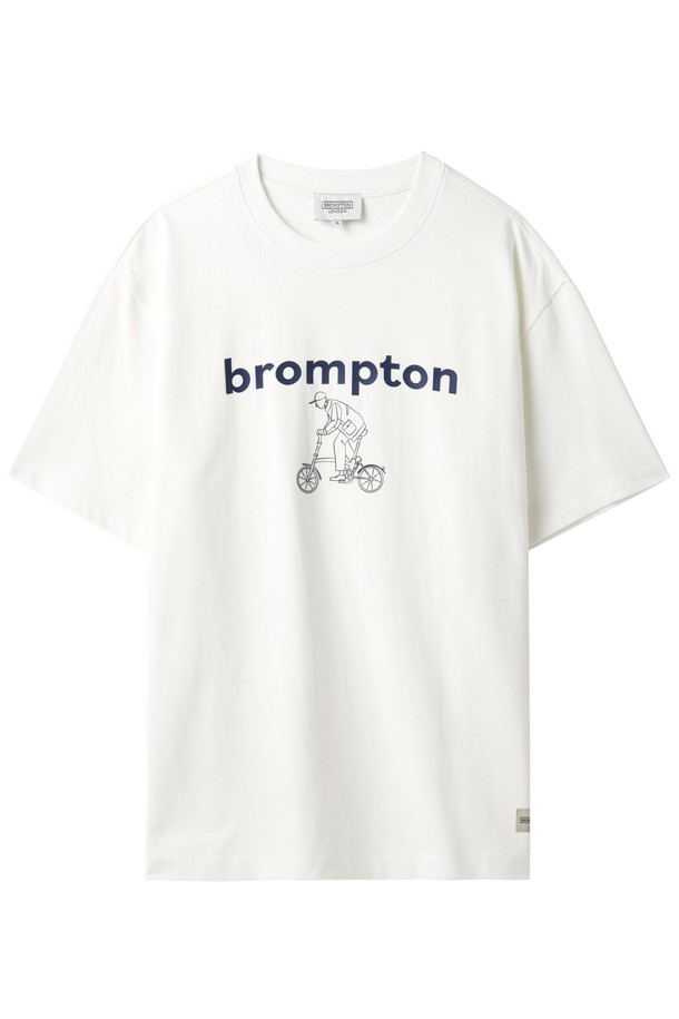 BROMPTON LONDON - 반팔티셔츠 - CYCLING GRAPHIC T-SHIRT - WHITE (P242UTS413)