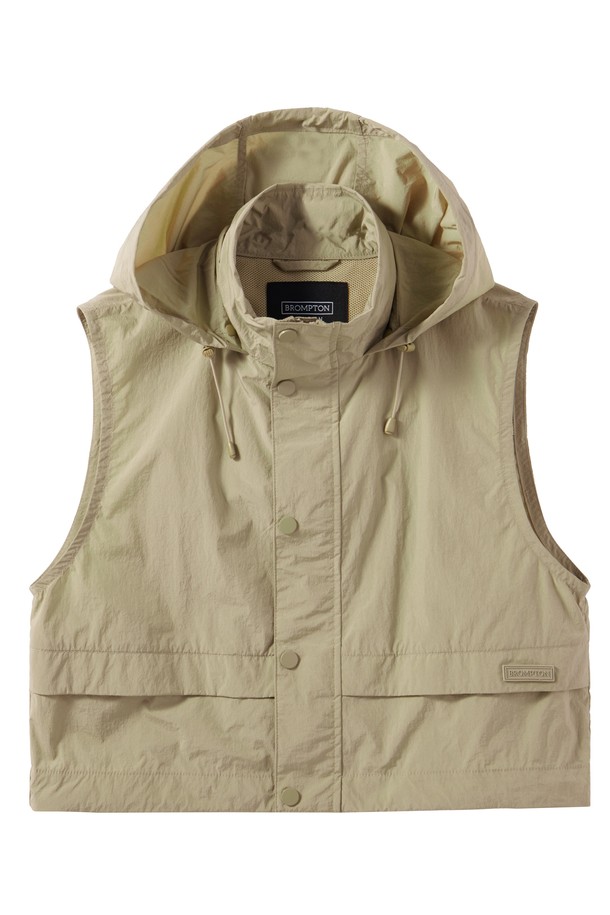 BROMPTON LONDON - 베스트 - W CROP FULL ZIP VEST - BEIGE (P242WVT352)