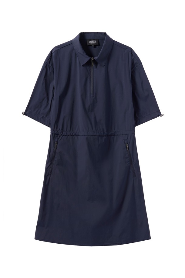 BROMPTON LONDON - 원피스 - W HALF ZIP DRESS - NAVY (P242WOP354)