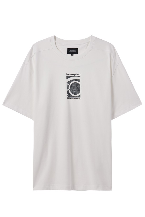 BROMPTON LONDON - 반팔티셔츠 - REFLECTIVE GRAPHIC T-SHIRT - WHITE (P242UTS126)