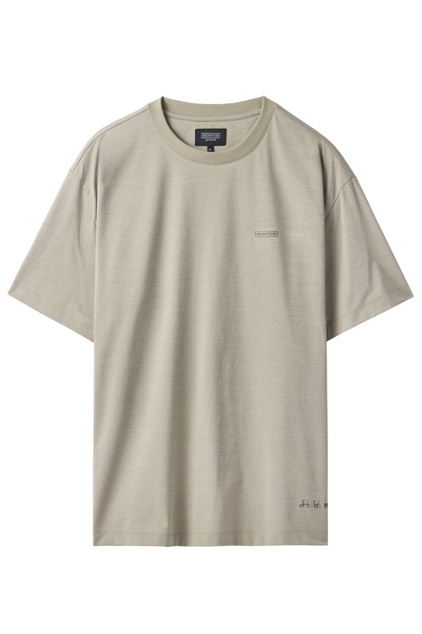 BROMPTON LONDON - 반팔티셔츠 - ECO HALF SLEEVE T-SHIRT - BEIGE - (P242UTS124)