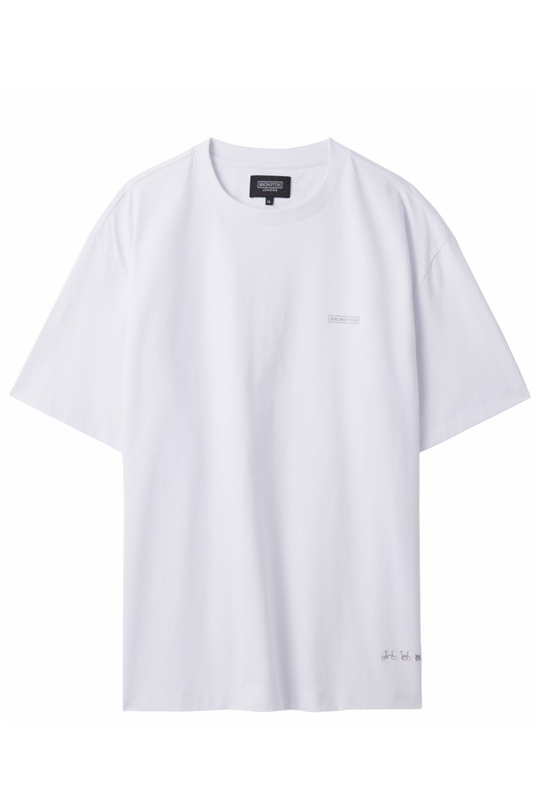 BROMPTON LONDON - 반팔티셔츠 - ECO HALF SLEEVE T-SHIRT - WHITE - (P242UTS124)