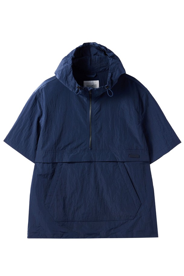 BROMPTON LONDON - 반팔티셔츠 - RIPSTOP HALF SLEEVE ANORAK - NAVY (P242UAN431)