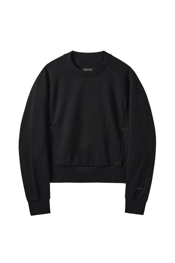 BROMPTON LONDON - 스웻셔츠 - W ZIPPER DETAIL SWEATSHIRT - BLACK (P241WSW303)