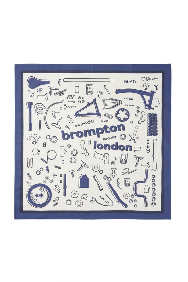 BROMPTON LONDON - 스카프/머플러 - BROMPTON PARTS GRAPHIC SCARF - NAVY (P245AMS201)