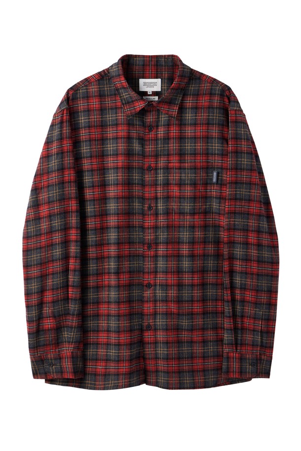 BROMPTON LONDON - 긴팔셔츠 - CHEQUERED SHIRT - RED (P243MSH501)