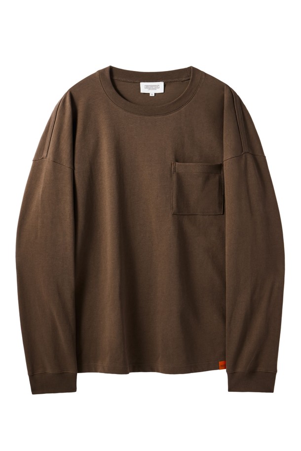 BROMPTON LONDON - 긴팔티셔츠 - 1975 LONG SLEEVES T-SHIRT - BROWN (P243UTS430)