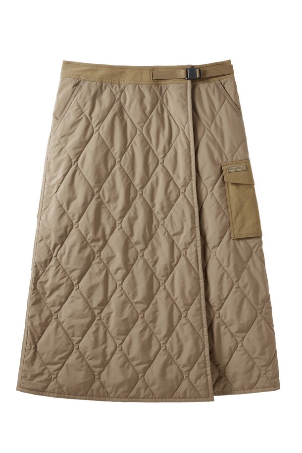 BROMPTON LONDON - 미디스커트 - W EXPLORE QUILTED SKIRT - D/BEIGE (P244WSK333)