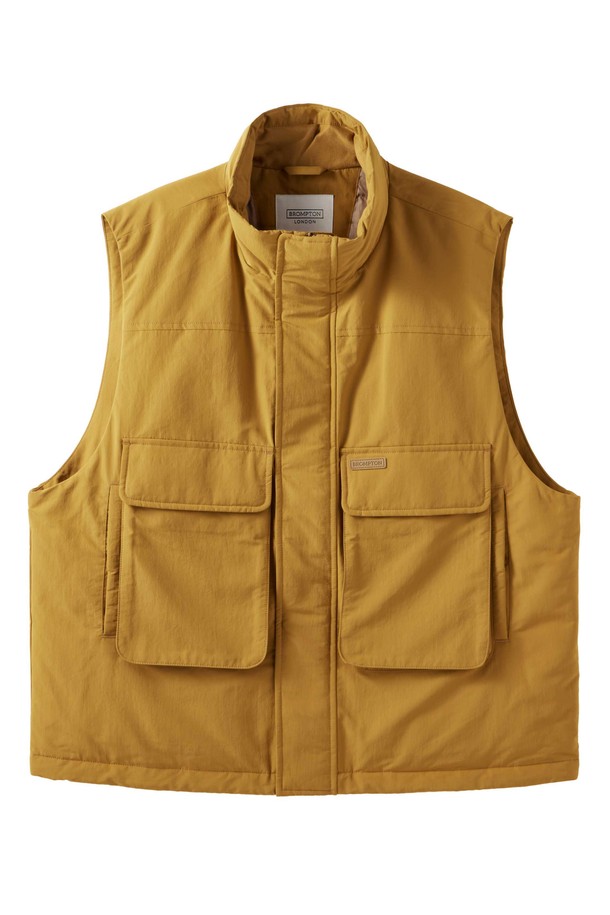 BROMPTON LONDON - 베스트 - BRITISH CAMPER POCKET DOWNVEST - MUSTARD (P244UDV410)