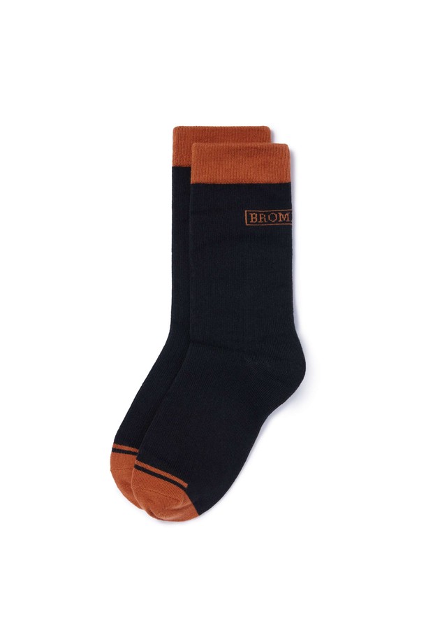 BROMPTON LONDON - 양말 - BROMPTON LOGO SOCKS - BLACK (P245ASO205)