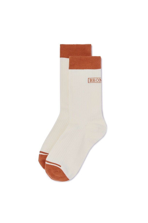 BROMPTON LONDON - 양말 - BROMPTON LOGO SOCKS - IVORY (P245ASO205)