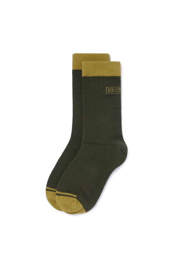 BROMPTON LONDON - 양말 - BROMPTON LOGO SOCKS - KHAKI (P245ASO205)