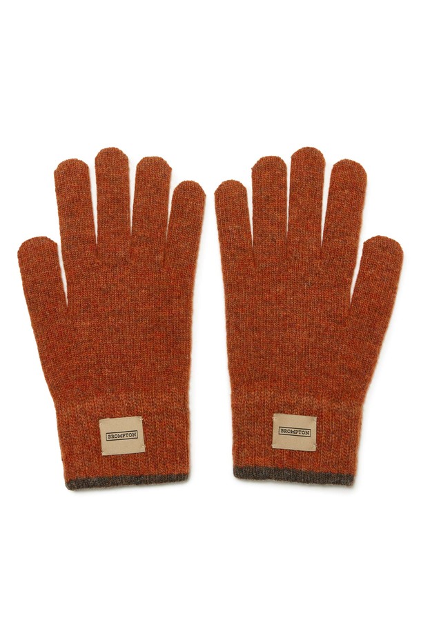 BROMPTON LONDON - 장갑 - LABEL POINT WOOL GLOVE - ORANGE (P244AGL210)