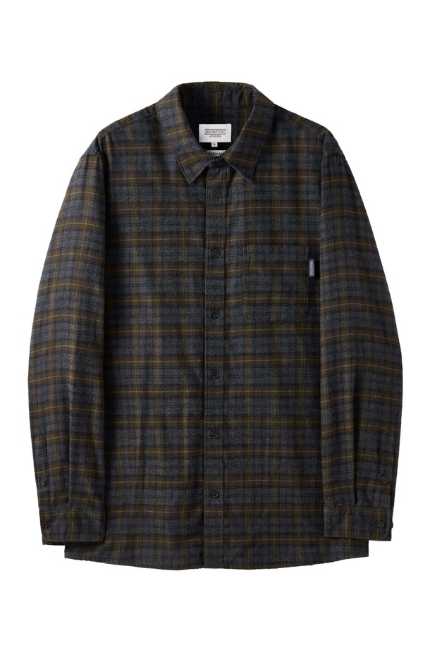 BROMPTON LONDON - 긴팔셔츠 - CHEQUERED SHIRT - BROWN (P243MSH501)