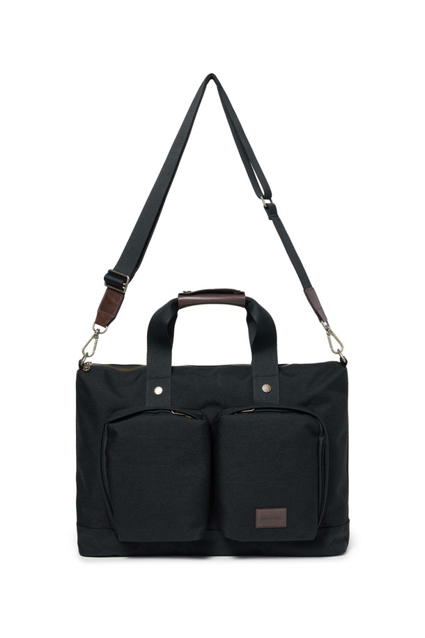 BROMPTON LONDON - 토트백 - TWO POCKET TOTE BAG - BLACK (P245ATO203)