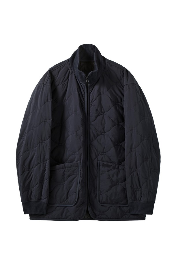 BROMPTON LONDON - 코트 - GREENFORD DETACHABLE LINER LONG FIELD JACKET - D/NAVY (P244MCT510)