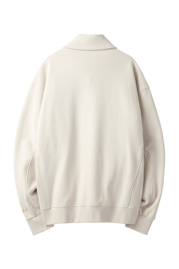 BROMPTON LONDON - 긴팔 티셔츠 / 후디 - ORGANIC HALF ZIP SWEATSHIRT - IVORY (P241MSW536)