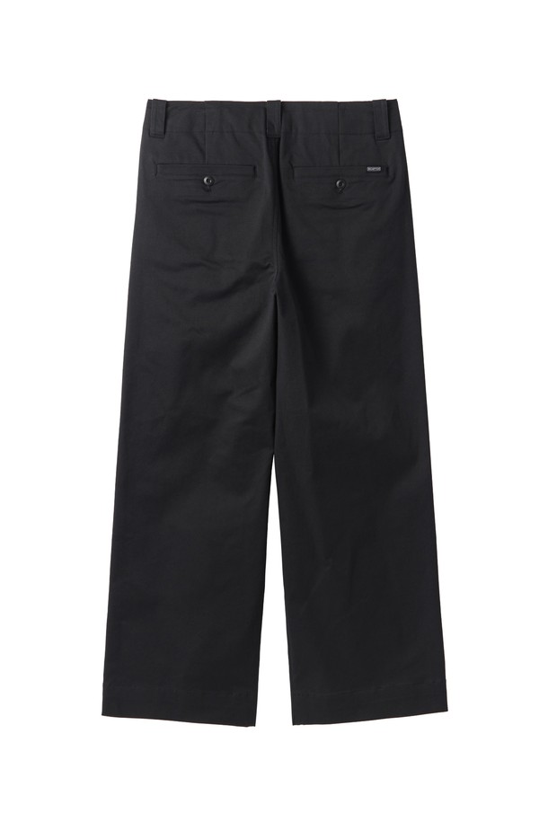 BROMPTON LONDON - 팬츠 - W TWO TUCK WIDE TROUSERS - BLACK (P241WPT602)